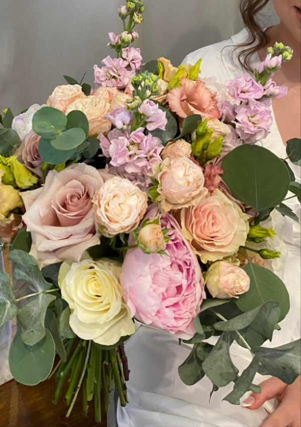 Bridal bouquet handmade by Flowers By Rosie florist in Southampton