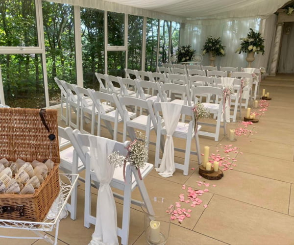 Ceremony flowers for a Southampton wedding by Flowers By Rosie